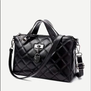 Quilted satchel bag